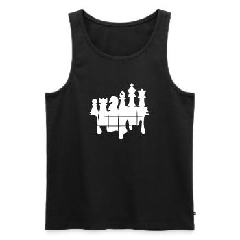 Schach Graffiti Schachspiel Figuren Knight Logo - Männer Premium Bio Tank Top - Schwarz - Vorne - AI Model Male 178 light (178cm)