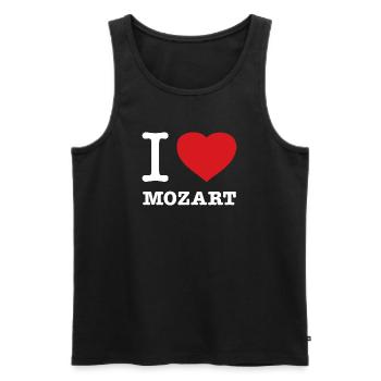 I LOVE MOZART - Men's Premium Organic Tank Top - black - Front - Michal (187cm)