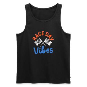 Drag Racing Rennwagen Rennfahrer - Männer Premium Bio Tank Top - Schwarz - Vorne - Michal (187cm)