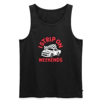 Drag Racing Rennwagen Drag Racer - Männer Premium Bio Tank Top - Schwarz - Vorne - Michal (187cm)