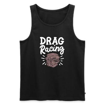 Drag Racing Drag Racer - Männer Premium Bio Tank Top - Schwarz - Vorne - AI Model Male 178 light (178cm)