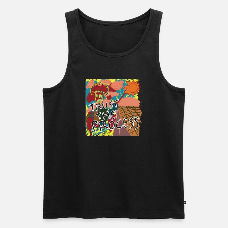 Trust the process - Männer Premium Bio Tank Top - Schwarz