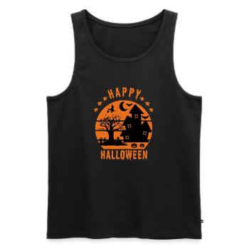 Joyeux halloween - Débardeur bio Premium Homme - noir - Devant - AI Model Male 178 light (178cm)