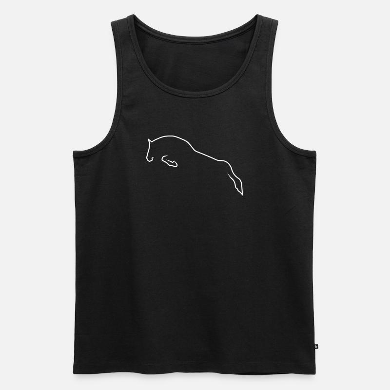 Springpferd - Männer Premium Bio Tank Top - Schwarz