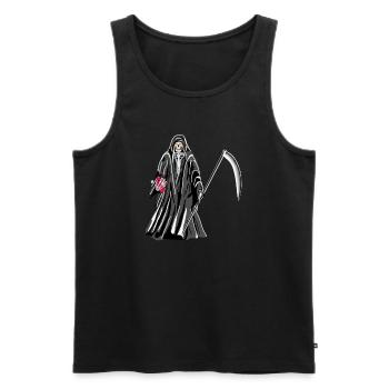 Sensenmann - Männer Premium Bio Tank Top - Schwarz - Vorne - AI Model Male 178 light (178cm)