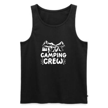 Camping Crew Camper - Männer Premium Bio Tank Top - Schwarz - Vorne - Michal (187cm)