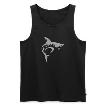 Requin - Débardeur bio Premium Homme - noir - Devant - AI Model Male 178 light (178cm)