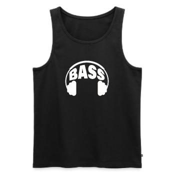 BASS - Männer Premium Bio Tank Top - Schwarz - Vorne - AI Model Male 178 light (178cm)