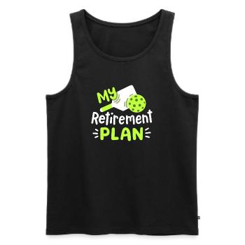 Pickleball-Spieler Ruhestand - Männer Premium Bio Tank Top - Schwarz - Vorne - Michal (187cm)