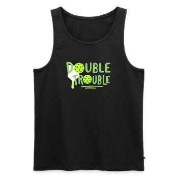 Pickleball-Spieler - Männer Premium Bio Tank Top - Schwarz - Vorne - Michal (187cm)