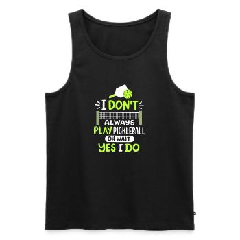 Pickleball-Spieler Paddleball - Männer Premium Bio Tank Top - Schwarz - Vorne - Michal (187cm)