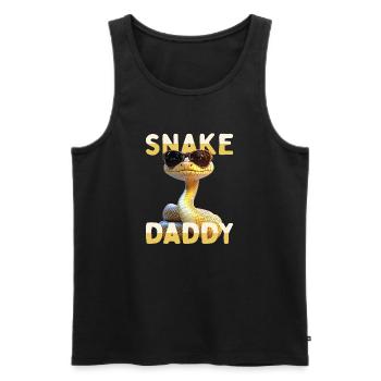 Snake Daddy Dad Snake Father's Day Snakes Dad - Men's Premium Organic Tank Top - black - Front - AI Model Male 178 light (178cm)