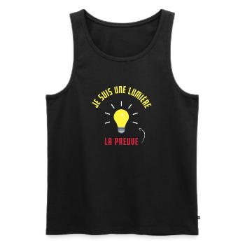 I am a light - Men's Premium Organic Tank Top - black - Front - Michal (187cm)