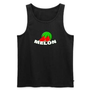 MELON - Männer Premium Bio Tank Top - Schwarz - Vorne - AI Model Male 178 light (178cm)
