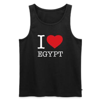 I LOVE EGYPT Ägypten - Men's Premium Organic Tank Top - black - Front - Michal (187cm)
