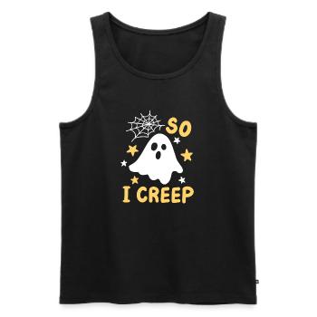 Geist Halloweenkostüm - Männer Premium Bio Tank Top - Schwarz - Vorne - Michal (187cm)