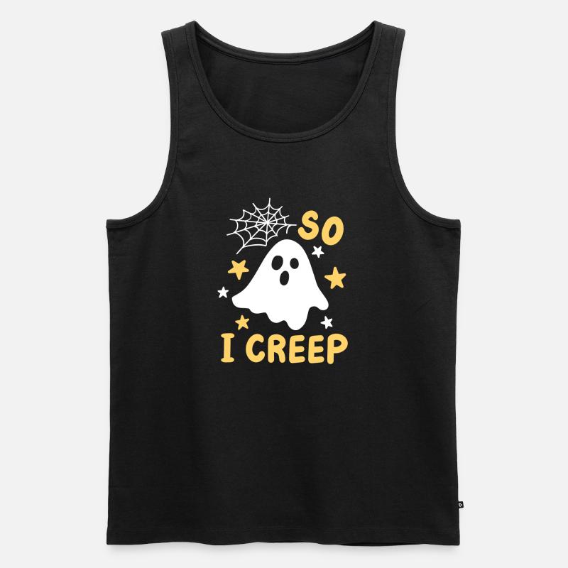 Geist Halloweenkostüm - Männer Premium Bio Tank Top - Schwarz