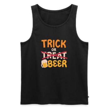 Süßes oder Saures Halloween Bier trinken - Männer Premium Bio Tank Top - Schwarz - Vorne - Michal (187cm)