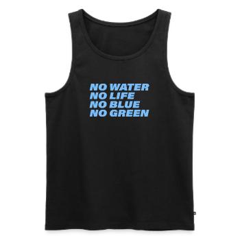 WATER - Männer Premium Bio Tank Top - Schwarz - Vorne - Michal (187cm)