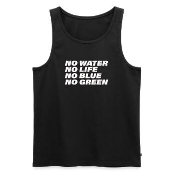 WATER - Männer Premium Bio Tank Top - Schwarz - Vorne - Michal (187cm)