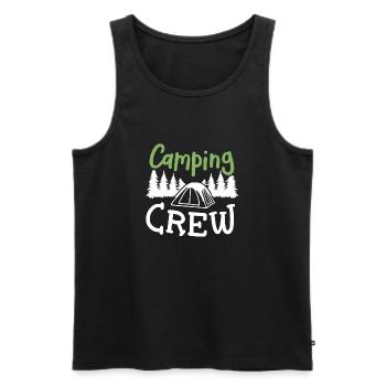 Camping Crew Camper - Männer Premium Bio Tank Top - Schwarz - Vorne - Michal (187cm)