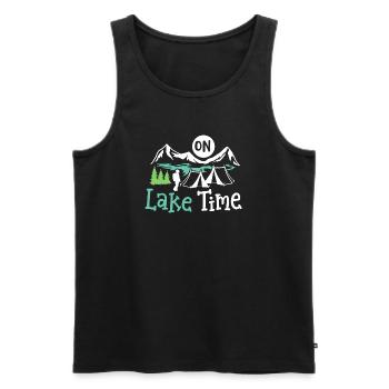 See Camping Zelten - Männer Premium Bio Tank Top - Schwarz - Vorne - Michal (187cm)