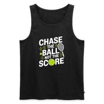 Jage den Ball, nicht die Punkte - Männer Premium Bio Tank Top - Schwarz - Vorne - AI Model Male 178 light (178cm)
