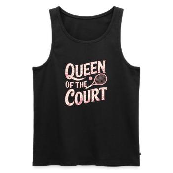Queen of the Court Tennis - Männer Premium Bio Tank Top - Schwarz - Vorne - Michal (187cm)