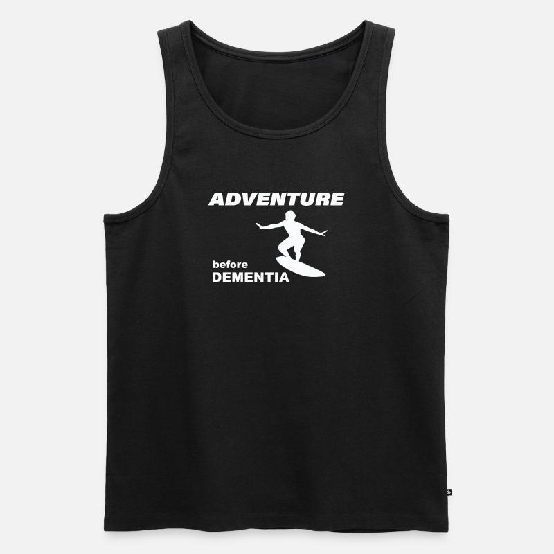 SURF ADVENTURE - Männer Premium Bio Tank Top - Schwarz