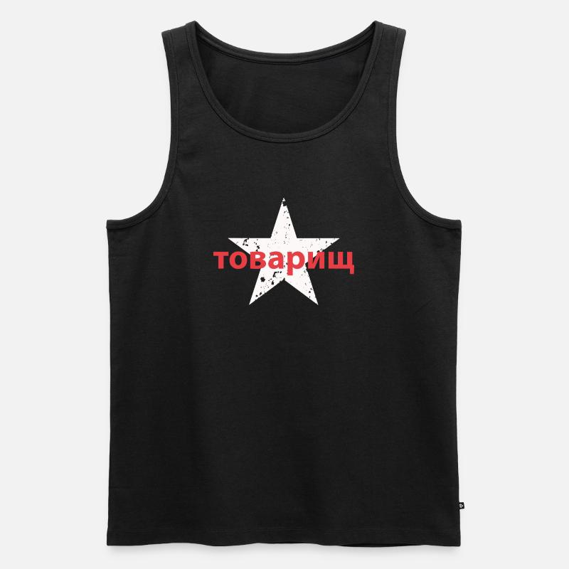 товарищ - Männer Premium Bio Tank Top - Schwarz
