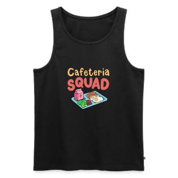 Cafeteria-Truppe - Männer Premium Bio Tank Top - Schwarz - Vorne - AI Model Male 178 light (178cm)