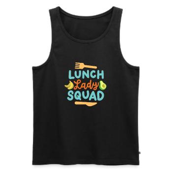 Mittagessen Schule Cafeteria Crew - Männer Premium Bio Tank Top - Schwarz - Vorne - Michal (187cm)