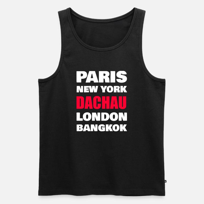 Dachau  - Männer Premium Bio Tank Top - Schwarz