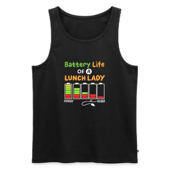Mitarbeiterin der Schulcafeteria - Männer Premium Bio Tank Top - Schwarz - Vorne - Michal (187cm)
