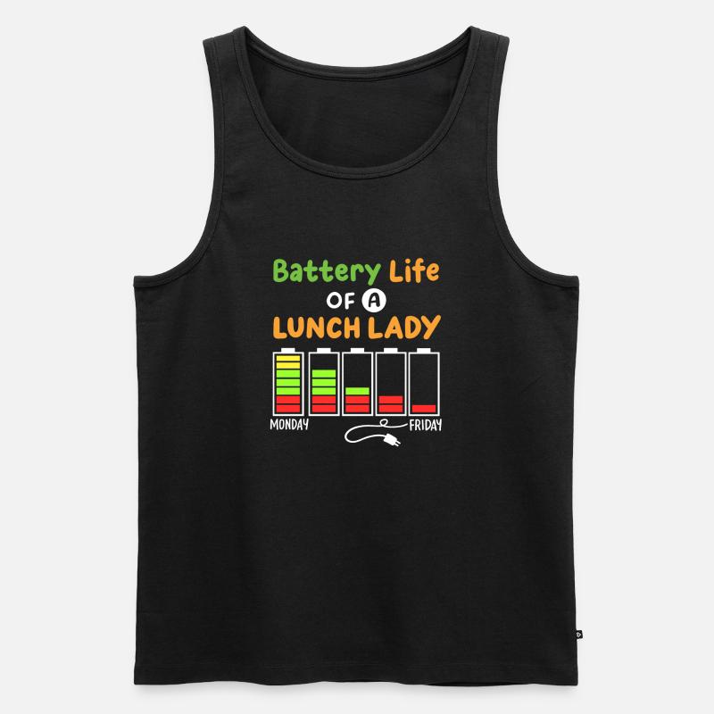 Mitarbeiterin der Schulcafeteria - Männer Premium Bio Tank Top - Schwarz