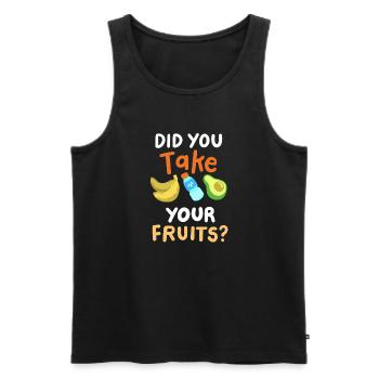 Mittagessen Schule Cafeteria - Männer Premium Bio Tank Top - Schwarz - Vorne - Michal (187cm)