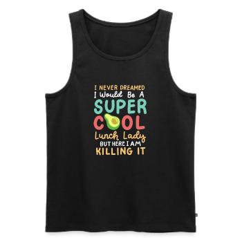 Mitarbeiterin der Schulcafeteria als Kantinendame - Männer Premium Bio Tank Top - Schwarz - Vorne - Michal (187cm)
