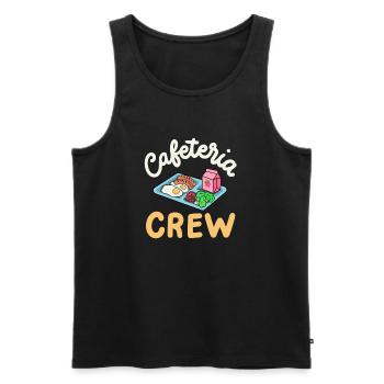 Cafeteria-Crew Schulkantine - Männer Premium Bio Tank Top - Schwarz - Vorne - Michal (187cm)
