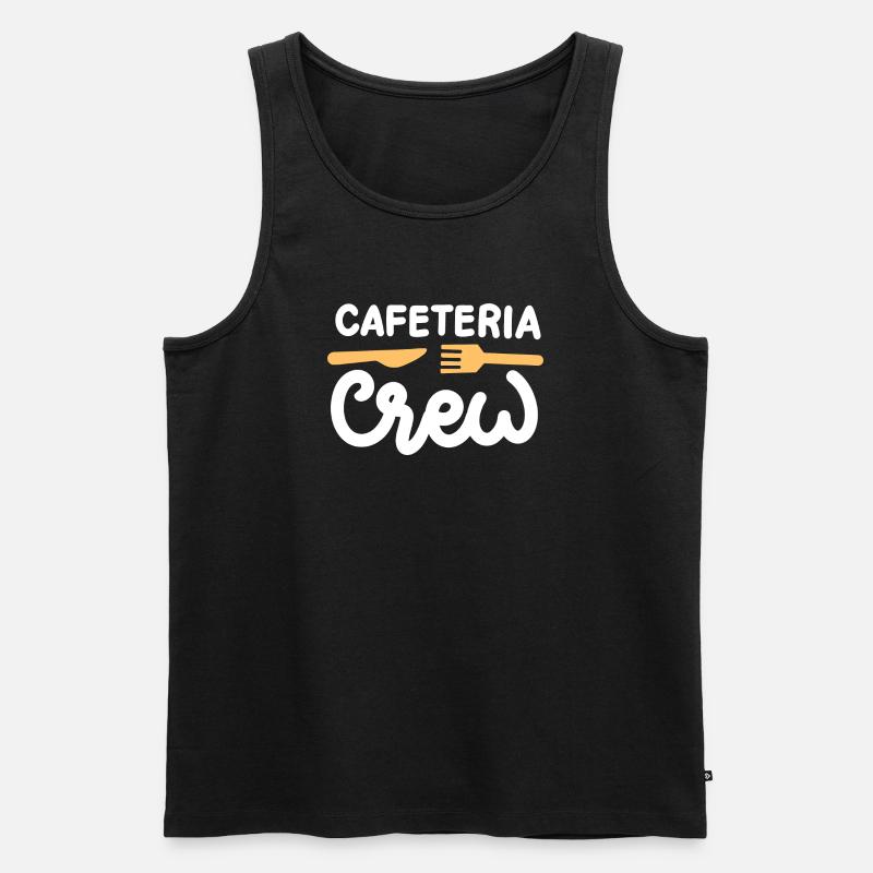 Cafeteria-Crew Schulkantine - Männer Premium Bio Tank Top - Schwarz