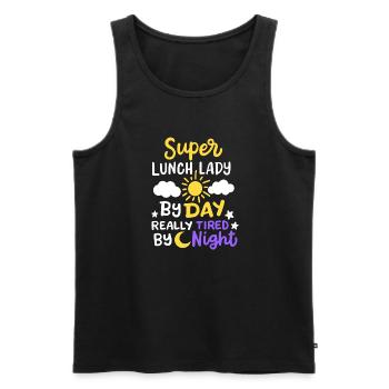 Mittagessen Dame Schule Cafeteria Arbeiter - Männer Premium Bio Tank Top - Schwarz - Vorne - Michal (187cm)