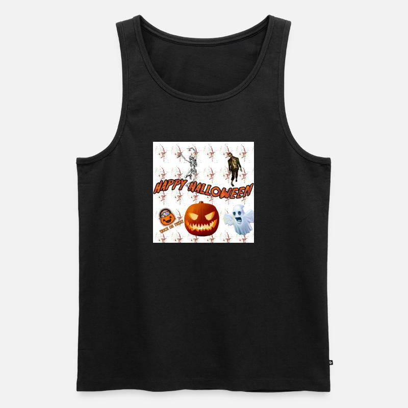 Frohes Halloween Version 3 - Männer Premium Bio Tank Top - Schwarz