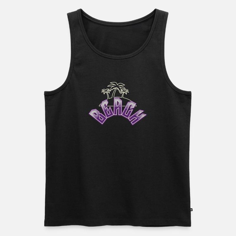Beach - Männer Premium Bio Tank Top - Schwarz