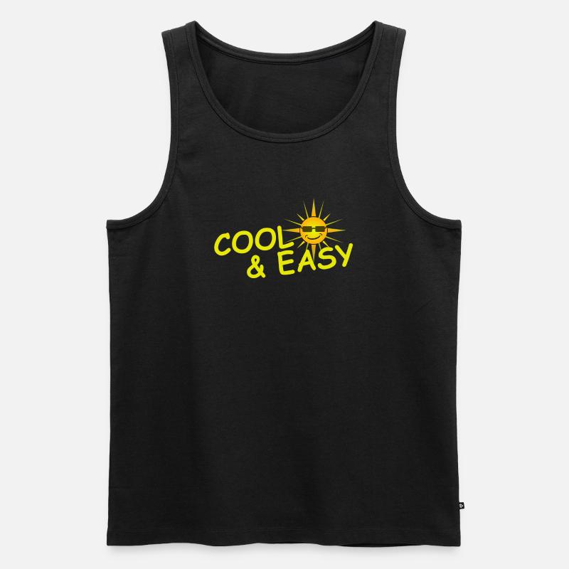 COOL & EASY - Männer Premium Bio Tank Top - Schwarz