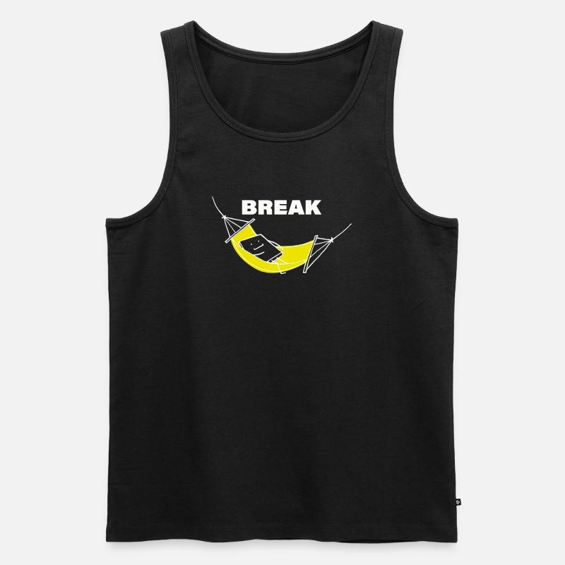 BREAK - Männer Premium Bio Tank Top - Schwarz