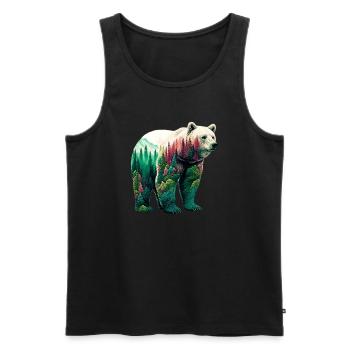 Bear - Men's Premium Organic Tank Top - black - Front - AI Model Male 178 light (178cm)