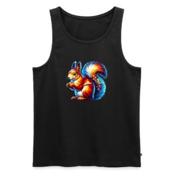 Squirrel - Men's Premium Organic Tank Top - black - Front - AI Model Male 178 light (178cm)