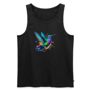 Colibri - Débardeur bio Premium Homme - noir - Devant - Michal (187cm)