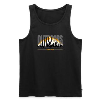 Hiking Lovers - Männer Premium Bio Tank Top - Schwarz - Vorne - AI Model Male 178 light (178cm)
