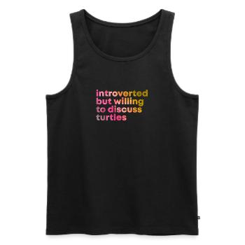 Schildkröte - Männer Premium Bio Tank Top - Schwarz - Vorne - AI Model Male 178 light (178cm)
