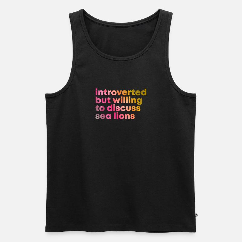 Seelöwe - Männer Premium Bio Tank Top - Schwarz